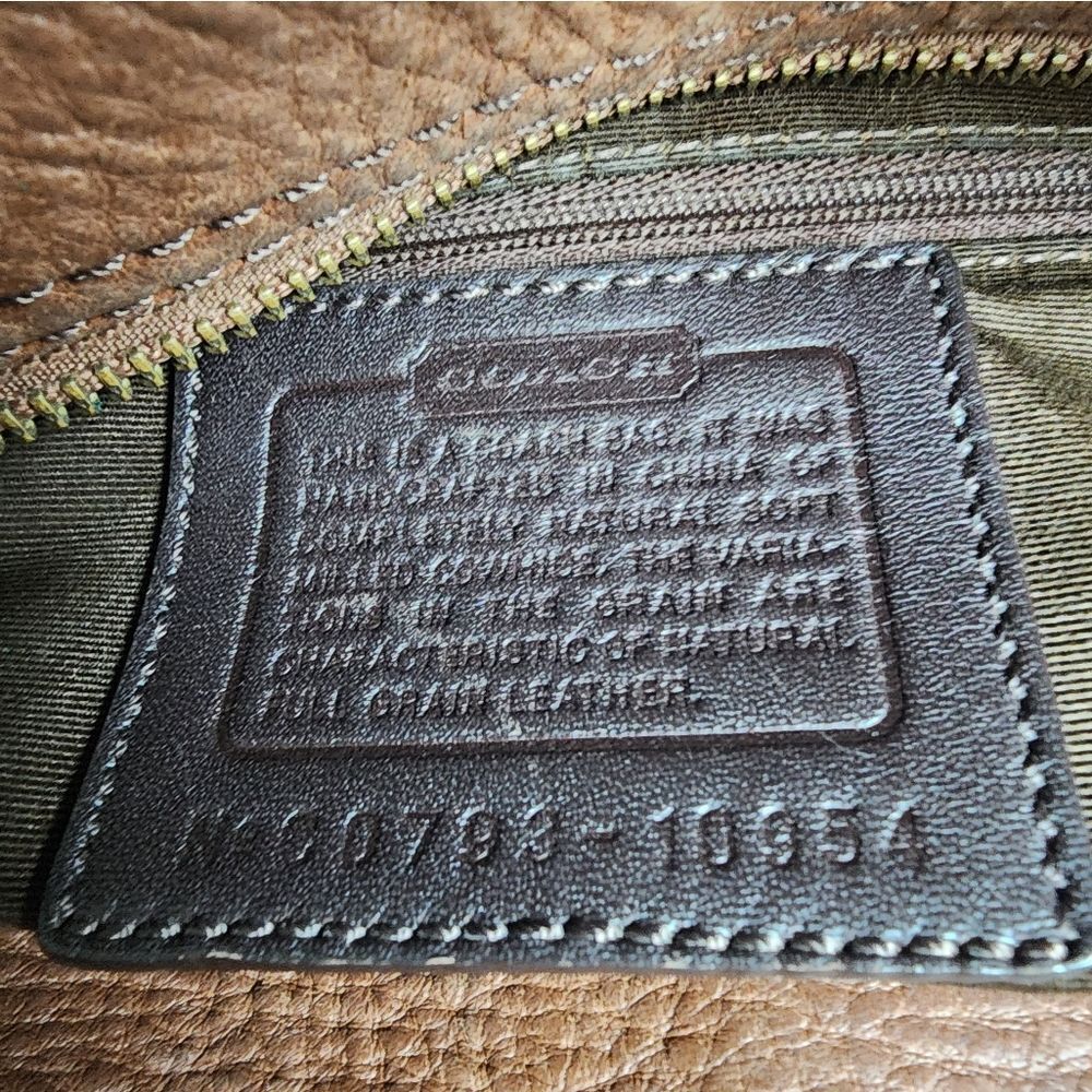 Coach Brown Pebbled Leather Purse - Picture 7 of 12